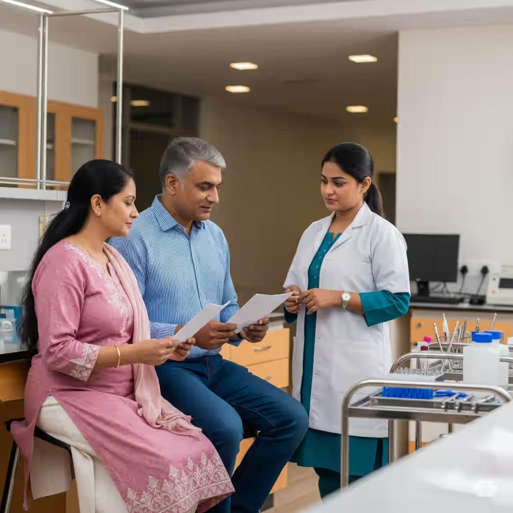 Healthcare professional consulting patients at Rapha Aroma Hospital